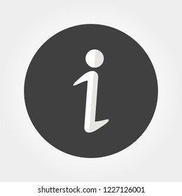 Information sign icon. Info button symbol.Flat design.