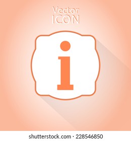 Information sign. Icon info. Flat style. Made in vector