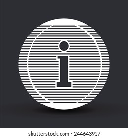 Information sign. Icon info. Flat design style. Made vector illustration