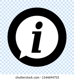 Information sign icon. Info speech bubble symbol.