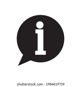 Information sign icon. Info speech bubble symbol.Flat design.