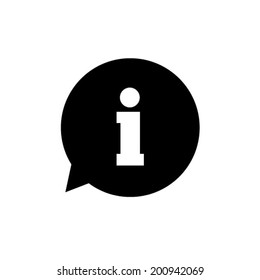 Information sign icon. Info speech bubble symbol.Flat design.