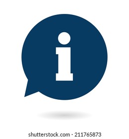 Information sign icon. Info speech bubble symbol.Flat design.