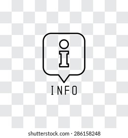 Information sign icon. Info speech bubble symbol Vector illustration