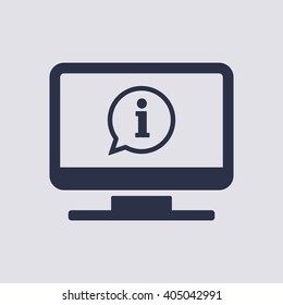 Information sign icon. Info speech bubble symbol.Flat design.