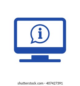 Information sign icon. Info speech bubble symbol.Flat design.