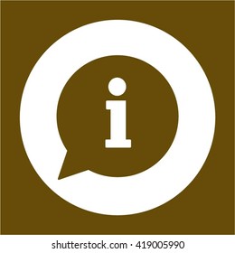 Information sign icon. Info speech bubble symbol.Flat design.