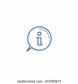 Information sign icon. Info speech bubble symbol