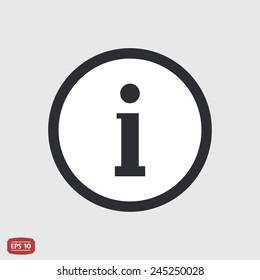 Information sign icon. Info symbol.Flat design.