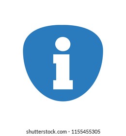 Information sign icon - isolated - Flat design vector blue