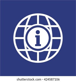 Information  sign  icon,  isolated. Flat  design.
