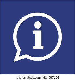 Information  sign  icon,  isolated. Flat  design.