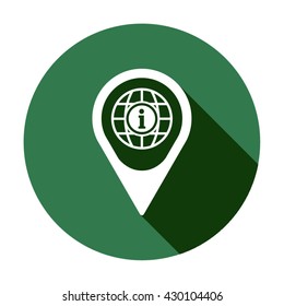 Information sign  icon,  isolated. Flat  design.