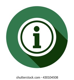 Information sign   icon,  isolated. Flat  design.