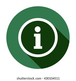 Information  sign   icon,  isolated. Flat  design.