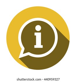 Information sign   icon,  isolated. Flat  design.