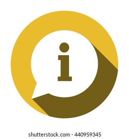 Information sign   icon,  isolated. Flat  design.