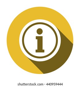 Information sign  icon,  isolated. Flat  design.