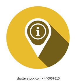 Information sign   icon,  isolated. Flat  design.