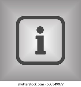 Information sign    icon,  isolated. Flat  design.