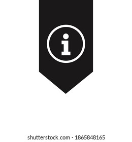 icono de signo de información sobre fondo blanco. Ilustración vectorial de acciones