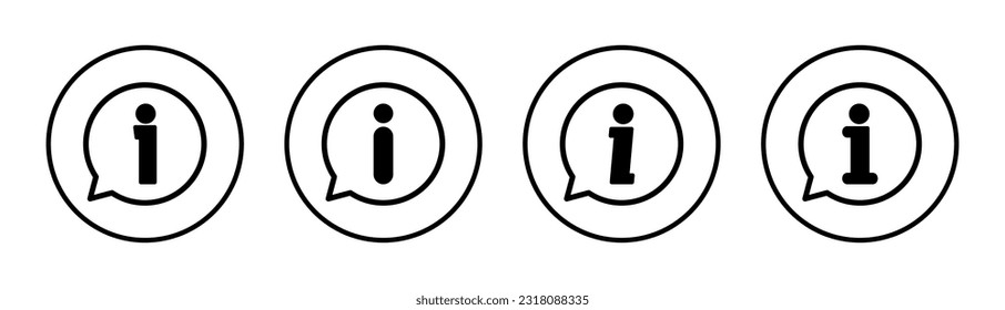 Information sign icon set  illustration. about us sign and symbol. question mark icon