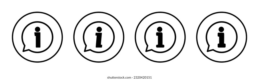Information sign icon set  illustration. about us sign and symbol. question mark icon