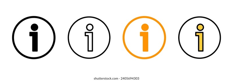 Information sign icon set vector. about us sign and symbol. question mark icon