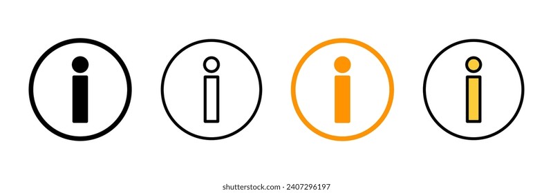Information sign icon set vector. about us sign and symbol. question mark icon