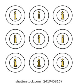 Information sign icon set vector. about us sign and symbol. question mark icon