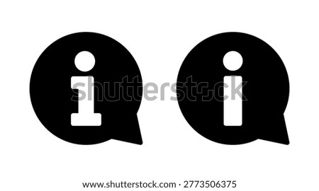 Information sign icon set vector. about us sign and symbol. question mark icon