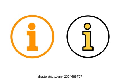 Information sign icon set for web and mobile app. about us sign and symbol. question mark icon