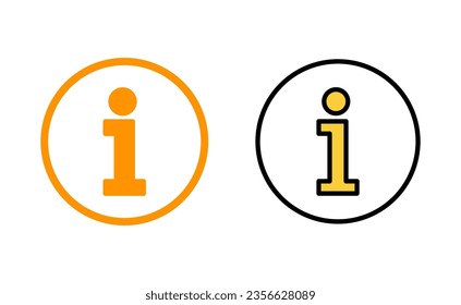 Information sign icon set for web and mobile app. about us sign and symbol. question mark icon