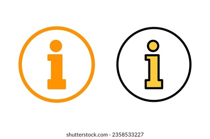 Information sign icon set for web and mobile app. about us sign and symbol. question mark icon