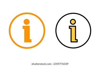 Information sign icon set for web and mobile app. about us sign and symbol. question mark icon