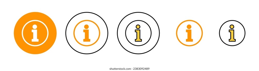 Icono de signo de información establecido para la aplicación web y móvil. sobre nosotros firmar y símbolo. icono de signo de interrogación