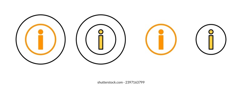 Icono de signo de información establecido para la aplicación web y móvil. sobre nosotros firmar y símbolo. icono de signo de interrogación