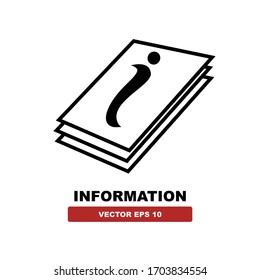 Information sign icon . simple information icon . information black logo . black information vector . info quide