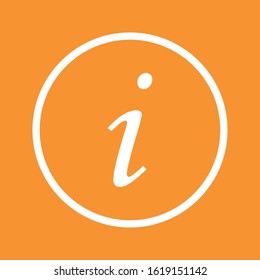 Information sign icon, stock vector illustration, EPS10.