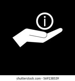 Information sign icon, support vector illustration
