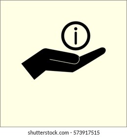Information sign icon, support vector illustration