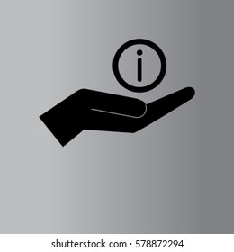 Information sign icon, support vector illustration