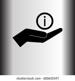 Information sign icon, support vector illustration