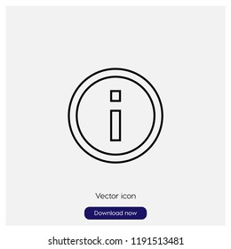 Information sign icon in trendy flat style isolated on grey background, modern symbol vector illustration for web