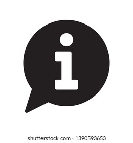 Information sign icon in trendy flat style design. Vector graphic illustration. Suitable for website design, logo, app, ui and template. Vector file. EPS 10.