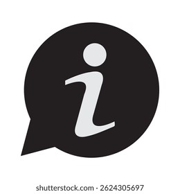 Informationsschild-Symbol, Informationssymbol im trendigen Flachdesign. Info Point Icon Schwarz. Informationsdarstellung. i Punktsymbol. Hilfe-Logo. Hinweiszeichen. Variety Design.