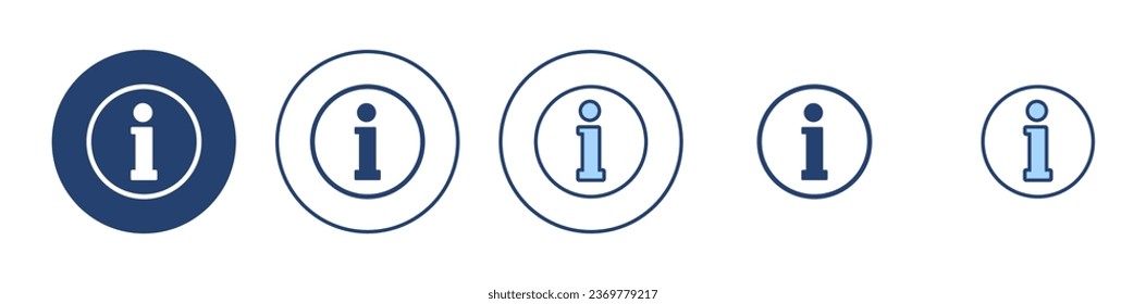 Vector de icono de signo de información. sobre nosotros firmar y símbolo. icono de signo de interrogación