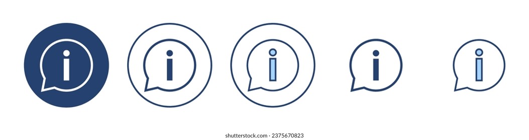 Vector de icono de signo de información. sobre nosotros firmar y símbolo. icono de signo de interrogación