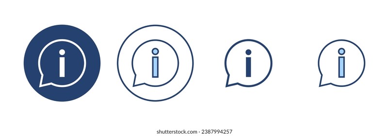 Vector de icono de signo de información. sobre nosotros firmar y símbolo. icono de signo de interrogación