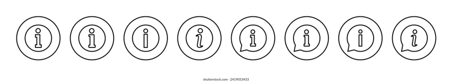 Information sign icon vector. about us sign and symbol. question mark icon